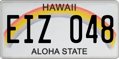 HI license plate EIZ048