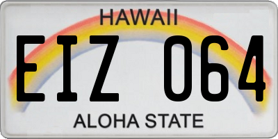 HI license plate EIZ064