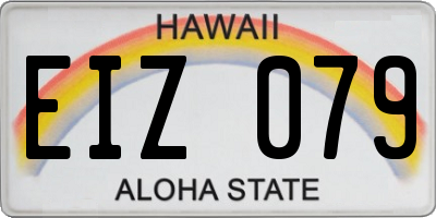 HI license plate EIZ079