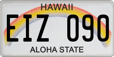 HI license plate EIZ090