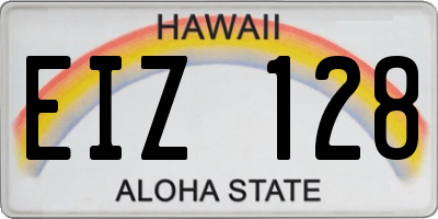 HI license plate EIZ128