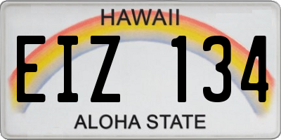 HI license plate EIZ134