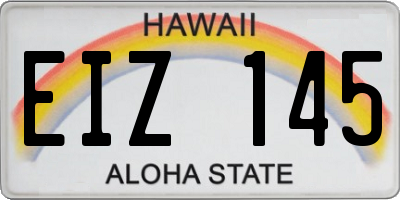 HI license plate EIZ145