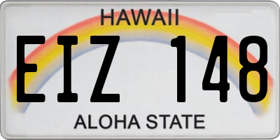 HI license plate EIZ148