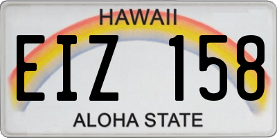 HI license plate EIZ158