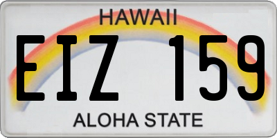 HI license plate EIZ159