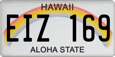 HI license plate EIZ169