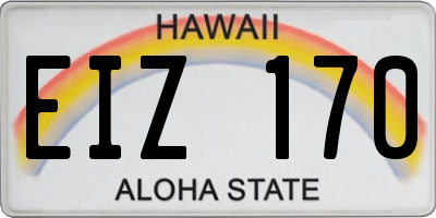 HI license plate EIZ170