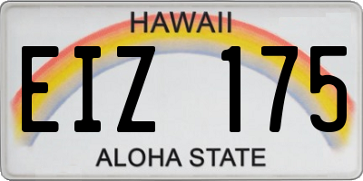 HI license plate EIZ175