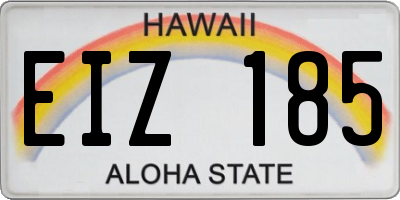 HI license plate EIZ185