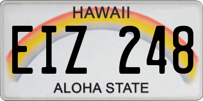 HI license plate EIZ248