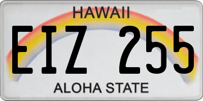 HI license plate EIZ255