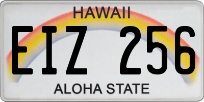 HI license plate EIZ256