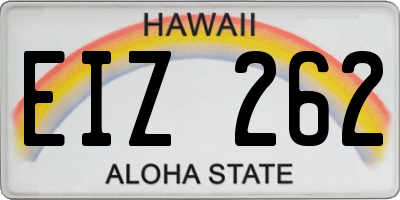 HI license plate EIZ262