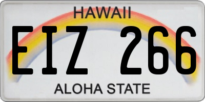 HI license plate EIZ266