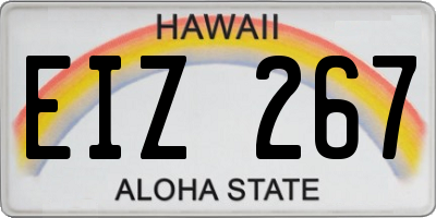 HI license plate EIZ267