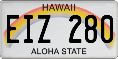 HI license plate EIZ280