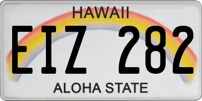 HI license plate EIZ282