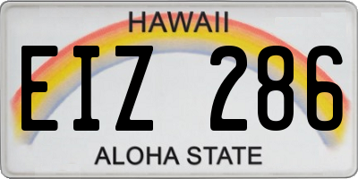 HI license plate EIZ286