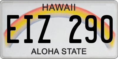 HI license plate EIZ290