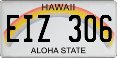 HI license plate EIZ306