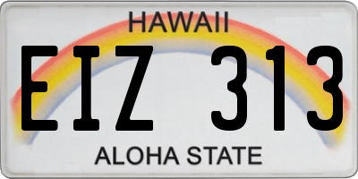 HI license plate EIZ313