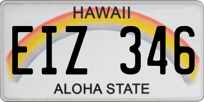 HI license plate EIZ346