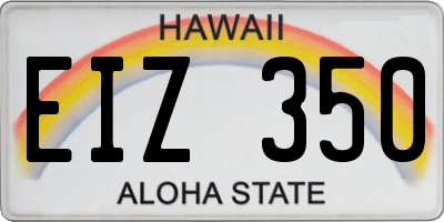 HI license plate EIZ350