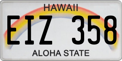 HI license plate EIZ358