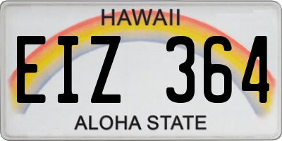 HI license plate EIZ364