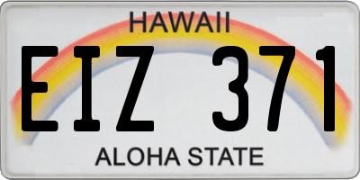 HI license plate EIZ371