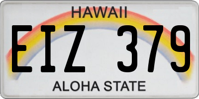 HI license plate EIZ379