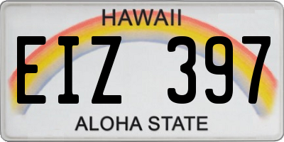 HI license plate EIZ397