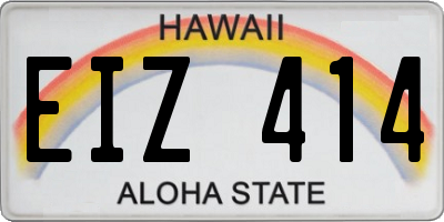 HI license plate EIZ414