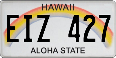 HI license plate EIZ427