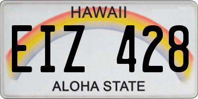 HI license plate EIZ428