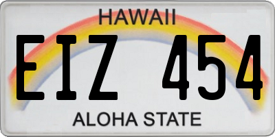 HI license plate EIZ454