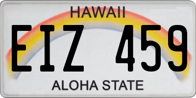 HI license plate EIZ459