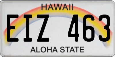 HI license plate EIZ463
