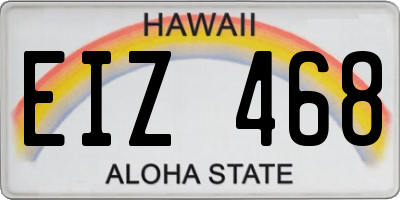 HI license plate EIZ468