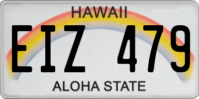 HI license plate EIZ479