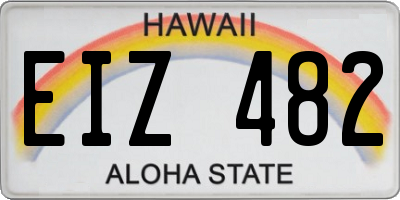 HI license plate EIZ482
