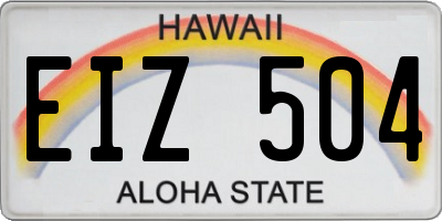 HI license plate EIZ504