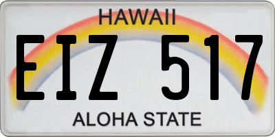 HI license plate EIZ517