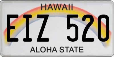 HI license plate EIZ520