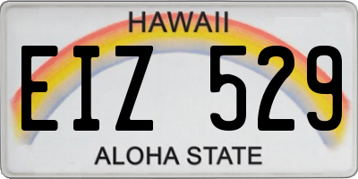 HI license plate EIZ529