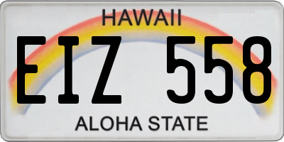 HI license plate EIZ558