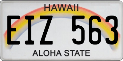 HI license plate EIZ563