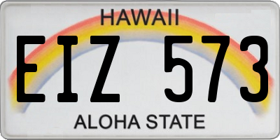 HI license plate EIZ573