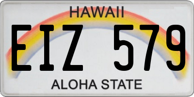 HI license plate EIZ579